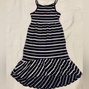 Navy/White Striped Dress